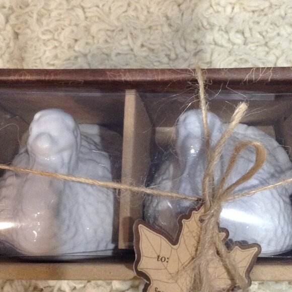 NWOT Turkey/Thanksgiving S&P Shakers; Holiday, Ceramic, Traditional, Thankful - Picture 5 of 5